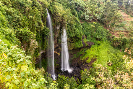 View of Sipi falls, Ugandaの写真素材