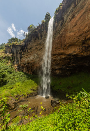 View of Sipi falls, Ugandaの写真素材