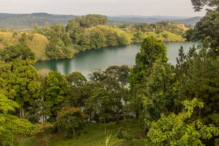 Nyamirima lake near Fort Portal, Ugandaの写真素材