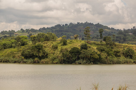 Nyabikere lake near Fort Portal, Ugandaの写真素材