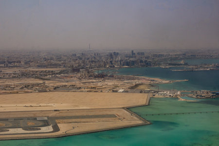 Aerial view of Doha, Qatarの写真素材