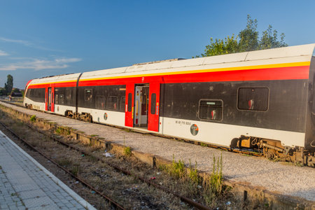 BITOLA, NORTH MACEDONIA - AUGUST 5, 2019: Train at the Bitola train station.