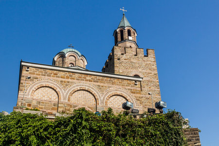 Ascension Cathedral at thr Tsarevets fortress in Veliko Tarnovo, Bulgariaの写真素材