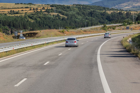 Traffic on A3 motorway in Bulgaria