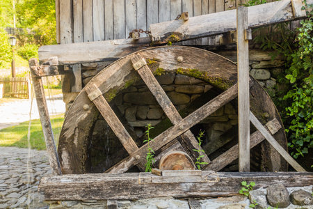 Wooden water wheel in Etar village, Bulgaria