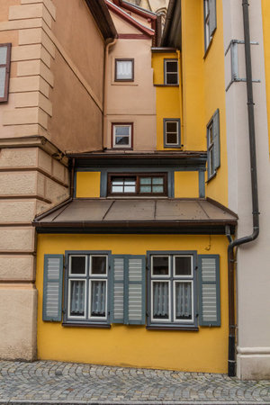 Medieval houses in Dinkelsbuhl, Bavaria state, Germanyの写真素材