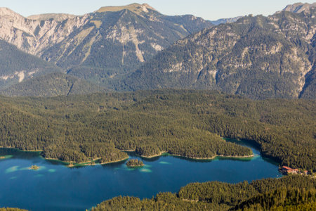 Eibsee lake near Garmisch-Partenkirchen, Germany