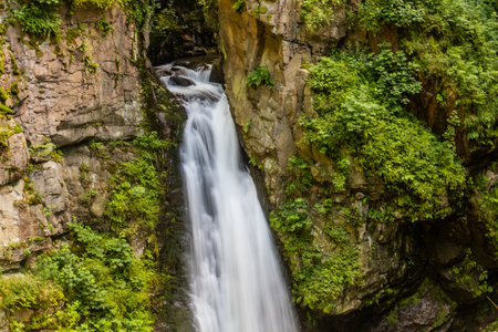 Wodospad Wilczki waterfall in Miedzygorze, Poland
