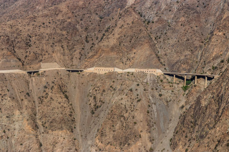 Road in Sarawat mountains near Al Baha, Saudi Arabiaの写真素材