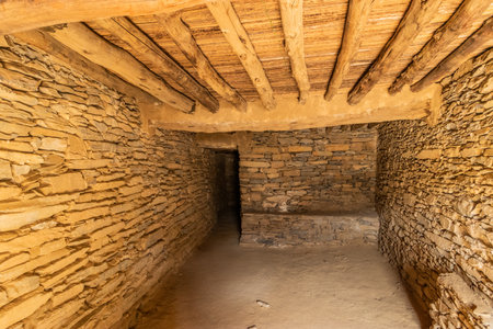 House in Thee Ain ( Dhi Ayn) village, Saudi Arabiaの写真素材