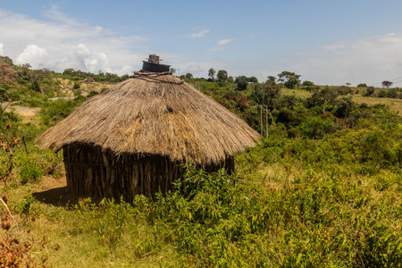 Small hut in Omo Valley, Ethiopiaの写真素材