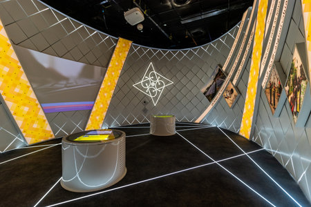 DUBAI, UAE - OCTOBER 28, 2021: Angola pavilion at Expo 2020 in Dubai, United Arab Emirates.