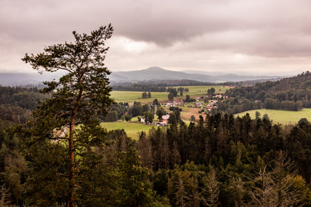 Landscape of the Czech Switzerland National Park, Czech Republic.