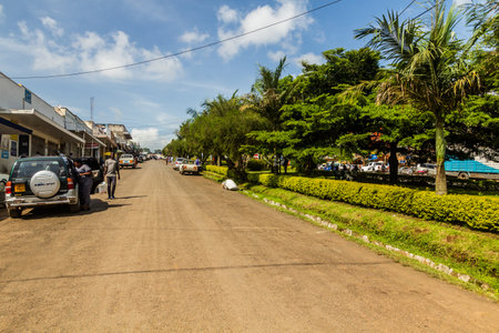 FORT PORTAL, UGANDA - MARCH 11, 2020: Main road in Fort Portal, Uganda