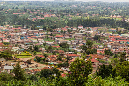Aerial view of Fort Portal, Ugandaの写真素材