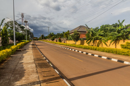 Empty road in Entebbe, Uganda