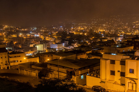 Night aerial view of Abha, Saudi Arabia