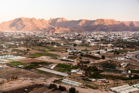 Aerial view of Najran, Saudi Arabiaの写真素材