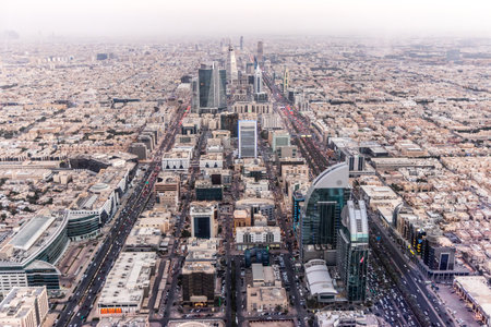 Aerial view of Riyadh, capital of Saudi Arabiaの写真素材