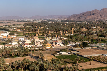 Aerial view of Najran, Saudi Arabiaの写真素材