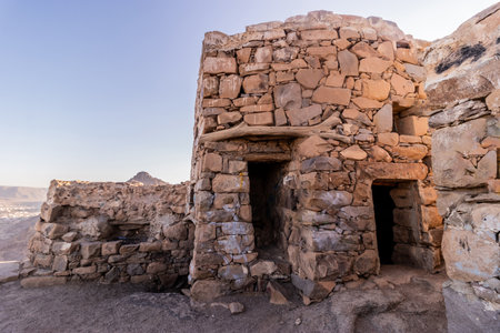 Ruins of Raoum castle in Najran, Saudi Arabia