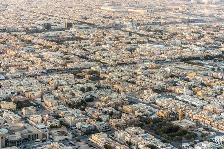 Aerial view of Riyadh, capital of Saudi Arabiaの写真素材