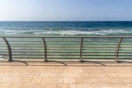 View of corniche promenade in Jeddah, Saudi Arabiaの写真素材