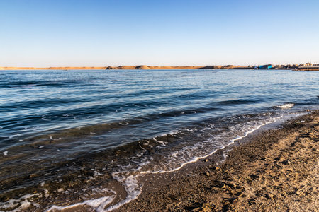 Dumat al Jandal lake, Saudi Arabiaの写真素材