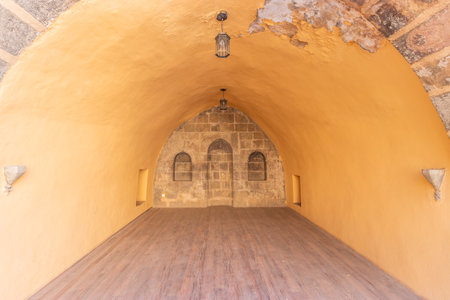 TABUK, SAUDI ARABIA - NOVEMBER 7, 2021: Room in Tabuk castle, Saudi Arabiaの写真素材