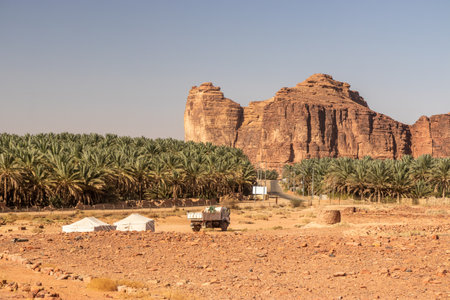 Landscape of Dadan site in Al Ula, Saudi Arabiaの写真素材