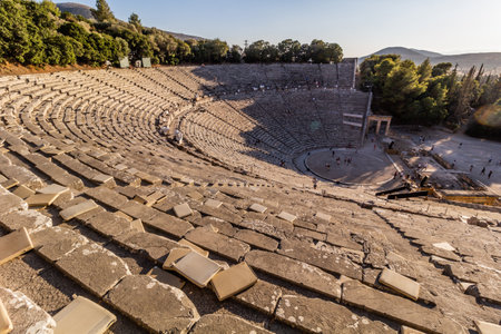 Ancient Theatre of Epidaurus on Peloponnese peninsula, Greece