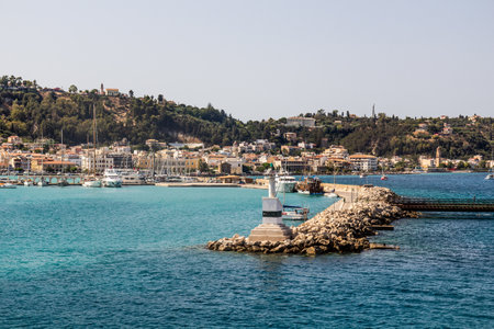 Port of Zakynthos town on Zakynthos island, Greeceの写真素材