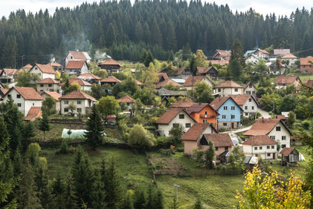 Houses of Nova Varos, Serbiaの写真素材