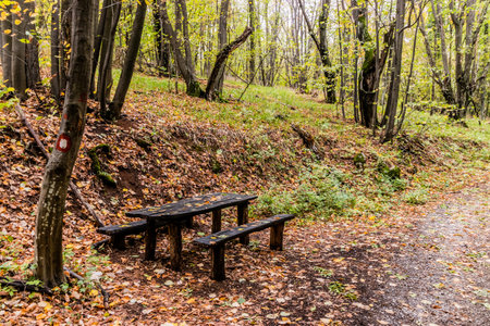Rest area in Derdap National Park, Serbiaの写真素材