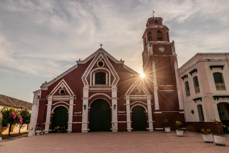 San Francisco church in Santa Cruz de Mompox, Colombiaの写真素材