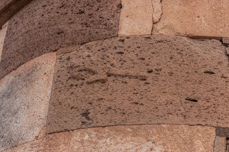 Lizard carving on a Sillustani funerary tower in Peruの写真素材