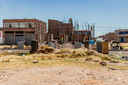 Outhouses in Juliaca city, Peruの写真素材
