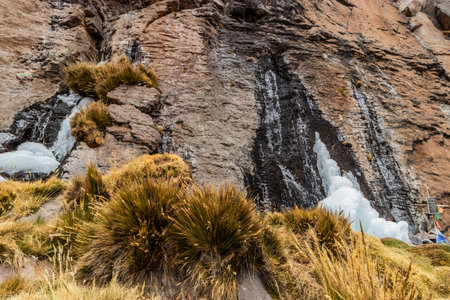 Source of the Amazon river at Mismi volcano, Peruの写真素材