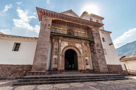 Saint Peter the Apostle church in Andahuaylillas village, Peruの写真素材