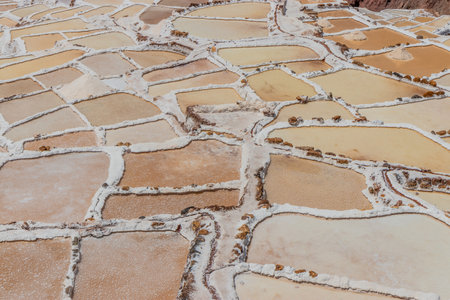 Maras salt mines in the Sacred Valley of Incas, Peruの写真素材
