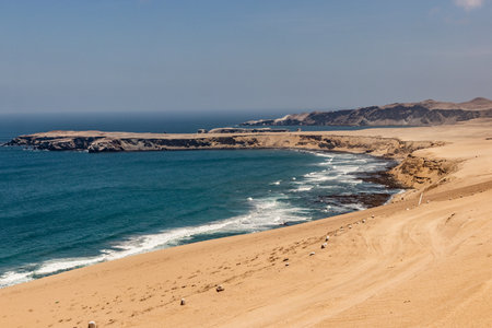 Sea coast in San Fernando national reserve, Peru