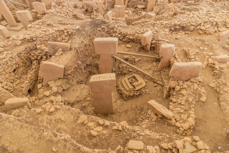 Ruins of Gobekli Tepe archaeological site, Turkey