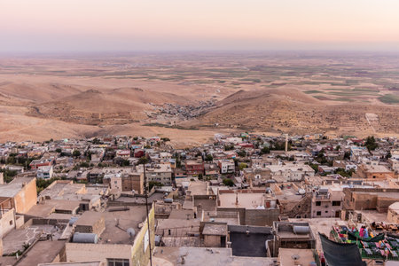 View of Mesopotamian plains from Mardin, Turkeyの写真素材