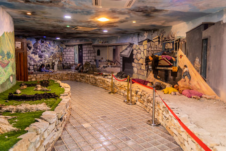 HALABJA, IRAQ - OCTOBER 6, 2022: Exhibits in the Halabja Monument And Peace Museum, memorial of  the chemical attack in Halabja, Iraqのeditorial素材