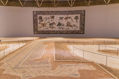 SANLIURFA, TURKEY - SEPTEMBER 22, 2022: Haleplibahce Mosaic Museum in Sanliurfa, Turkeyのeditorial素材
