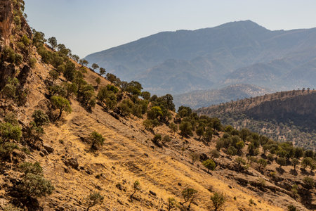 Mountains near Shanidar cave, Kurdistan Region of Iraqの写真素材