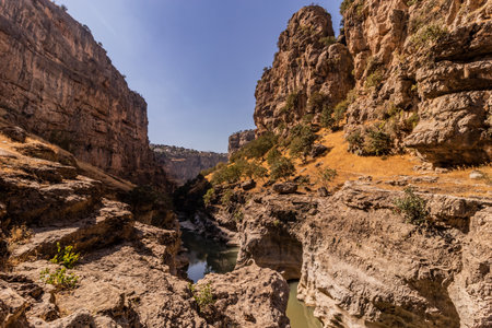 Deep Rawanduz (also Rawandiz) canyon in Kurdistan Region of Iraqの写真素材