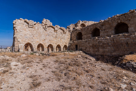 Ruins of Karak castle, Jordanの写真素材