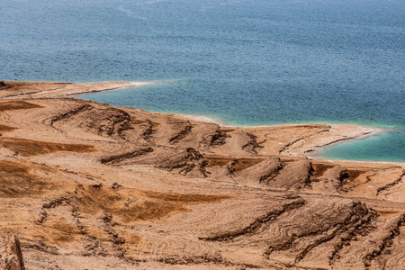 Coast of the Dead Sea, Jordanの写真素材