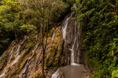 Catarata Honolulo waterfall near Tingo Maria, Peruの写真素材